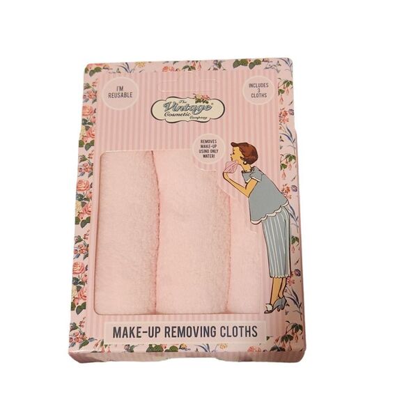The Vintage Cosmetic Company Makeup Removing Cloths Set of 3 - Picture 1 of 6